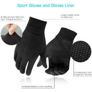 Gants de course légers personnalisés Gants chauds antidérapants à écran tactile Doublures pour le cyclisme Gants de course à pied sportifs - Product Image 3