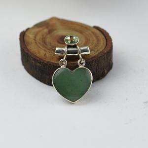 Pendentif en argent sterling 925 style bohème avec pierre précieuse onyx vert, bijoux faits à la main, pendentif en argent pour femme, cadeau de mariage pour elle - Product Image 2