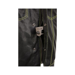 Gilet en cuir en cuir élégant respirant mode masculine - Product Image 2