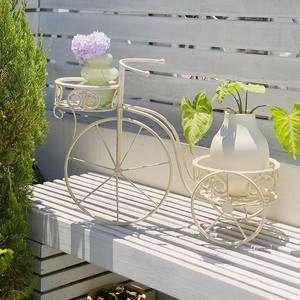 Support de fleurs décoratif de jardin, vente en gros, support de Pot de <span class=keywords><strong>plante</strong></span> en métal pour <span class=keywords><strong>vélo</strong></span> - Product Image 4