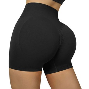 Short de sport respirant d'entraînement vierge pour femmes en gros Short de course à pied de compression pour femmes Taille élastique Polyester Spandex - Product Image 6