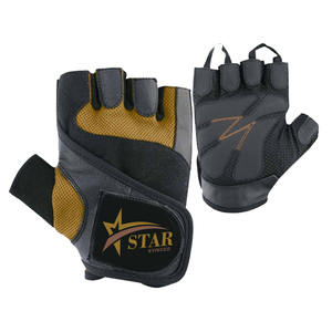 Gants d'haltérophilie demi-doigts en cuir pour le cyclisme et les sports de plein air Gym Fitness Dragonne réglable Protection UV Unisexe - Product Image 2