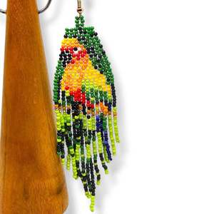 Pendientes de gota de cuentas de semillas personalizables pendientes de cuentas de semillas largas de India para precio al por mayor pendientes de gota coloridos diseño de cuentas - Product Image 5