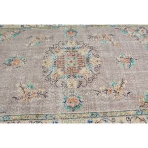 Tapis Turc Vintage Classique Beige 5.2 X 8.7ft Fait à la Main Peluche Pile Hauteur Laine Fourrure Latex Patchwork Rectangle pour Adolescents Chambres - Product Image 5