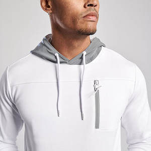 Sweat à capuche court d'hiver unisexe en peluche épaisse de haute qualité 100% coton imperméable respirant imprimé brodé personnalisé pour homme - Product Image 4