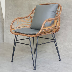 Outdoor Garden <b>Chair</b> TTG001 Rattan-Look Plastic with Iron Metal for Patio or Yard - Product Image 4