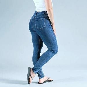 Nouveau jean pour femme, taille mi-haute, coupe régulière, style streetwear, uni, respirant, séchage rapide, décontracté, léger et durable - Product Image 5