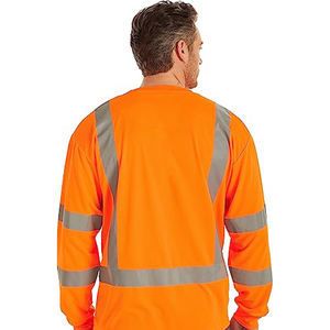 Chemises de sécurité haute visibilité antistatiques toutes saisons en gros, personnalisables, à manches longues, en coton, imperméables, avec options grandes tailles - Product Image 2