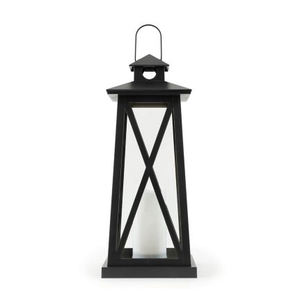 Linterna de Metal con acabado envejecido decorativo marroquí, portavelas de madera para interiores y exteriores, soporte de pilar para decoración navideña - Product Image 2