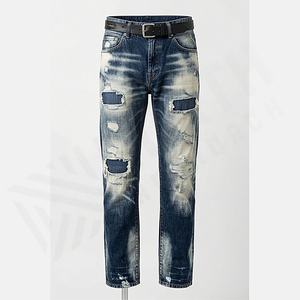 Jeans en denim délavé vintage pour femmes, respirant, coupe droite, décontracté, taille haute, tissu doux au toucher, tendance, couleur personnalisée, vente en gros, sur mesure - Product Image 1