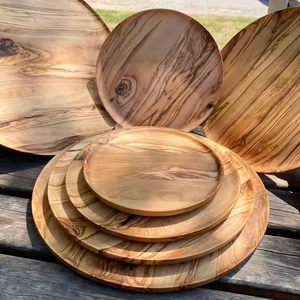 Platos de Madera Ecológicos Personalizados de Crescent Crafts, Platos de Madera Poco Profundos para Comida y Bodas, en Existencia - Product Image 5