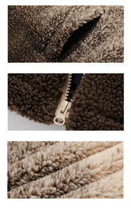 OEM Custom Embroidery Logo Oversized Colorblock Winter Sherpa <b>Fleece</b> <b>Jacket</b> for Men Customized Sherpa <b>Fleece</b> <b>Jacket</b> for Unisex - Product Image 5