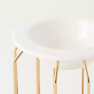 Magnifique brûleur à huile en fil métallique doré avec bol en verre pour purifier l'air et apporter une touche de fraîcheur pour la maison, l'hôtel, la salle de bain. - Product Image 3
