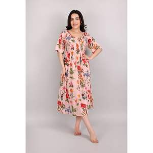 Trendy <b>Long</b> Cotton Night Gown Women Soft Quick Dry Breathable Smooth Nightwear <b>Nighties</b> for Spring & Everyday Sleepwear - Product Image 5