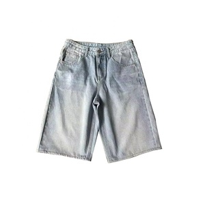 Logo personnalisé broderie sérigraphie impression transfert de chaleur été noir Denim Shorts hommes Denim Shorts jeans pour hommes - Product Image 2