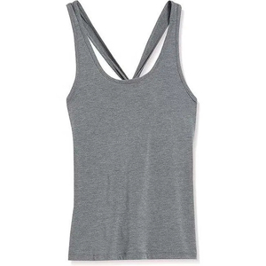 Wholesale Custom Logo Women's Tank <b>Tops</b> Jersey Fabric Crew Neck Sleeveless Solid Color Summer Workout High Street Style - Product Image 2