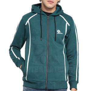Sudaderas con capucha para hombre, Jersey informal de Color sólido con cremallera, sudaderas gruesas y gruesas a la moda, novedad de invierno - Product Image 1