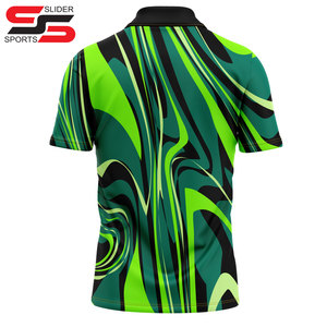 T-shirt de sport de golf pour homme, à manches courtes, avec logo personnalisé, respirant, vente en gros, imprimé par sublimation - Product Image 2
