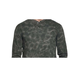 เสื้อเชิ้ตเฮนลีย์สีเขียวสไตล์วินเทจสำหรับผู้ชาย ลายพิมพ์นามธรรม กันน้ำได้ มีไซส์ใหญ่และกลาง - Product Image 2