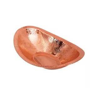 Bol en cuivre poli à surface lisse, très vendu, pour la cuisine, bol de service décoratif avec poignées, très vendu - Product Image 3