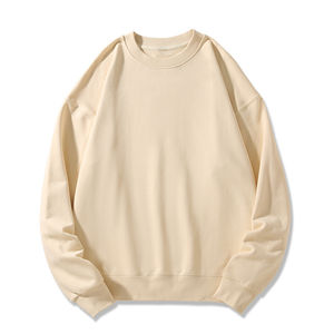 Vente en gros de sweatshirt à col ras du cou avec broderie de logo personnalisé pour hommes 100% coton mélangé 420Gsm - Product Image 1