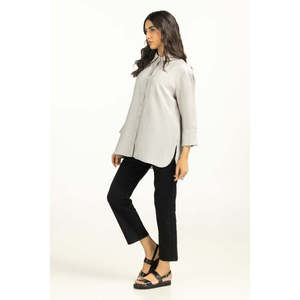 Chemise pour femme, style rétro vintage, col à volants simple, en popeline, soie, mousseline de coton, tailles XS à XL, pour l'automne et le printemps - Product Image 3