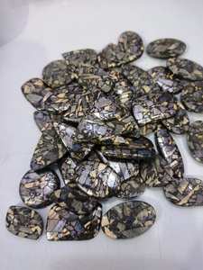 Natural Schalenblende cobre turquesa piedras preciosas sueltas cabujón mezcla forma y tamaño Schalenblende piedras preciosas lote fabricación de joyas - Product Image 3