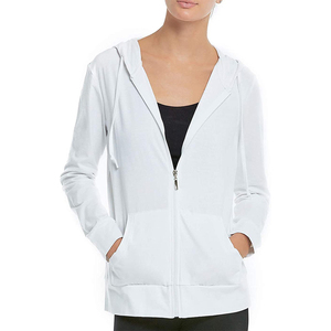 Sweat à capuche uni à fermeture éclair pour femme, prix de gros, à la mode, meilleure vente - Product Image 1