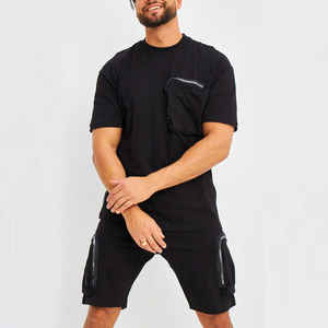 Custom Logo Two Piece Summer Men Shorts Sets Cotton Casual Wear Breathable <b>Tracksuit</b> t Shirt and Short Set for Men - Product Image 6