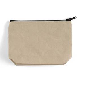 Practical <b>Large</b> Capacity Zippered Jute/Canvas Makeup Organizer <b>Bag</b> Holographic Gusseted <b>Cosmetic</b> Pouch - Product Image 4