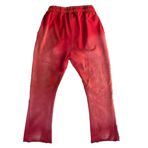 Pantalones de chándal acampanados informales de alta calidad personalizados para hombre, pantalones de chándal acampanados con cintura elástica de retazos para hombre - Product Image 4