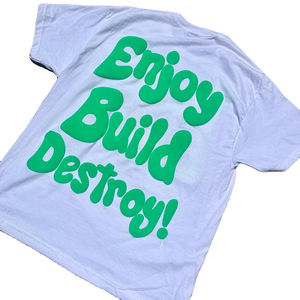 T-shirts formels à col roulé pour hommes, haute qualité, 100 % coton, manches courtes, été, écologiques, impression sérigraphique, motif lettres - Product Image 6