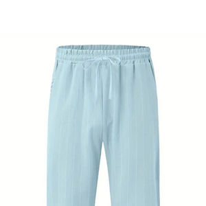 Nouveauté Pantalons décontractés en toile de lin/coton avec logo personnalisé pour hommes Qualité supérieure - Product Image 3