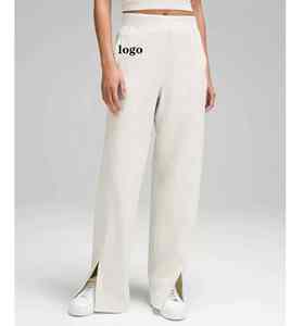 Customized <b>Women's</b> High-Rise Wide-Leg Yoga Pants Stretch Woven Fitness <b>Trousers</b> for Gym & Activewear - Product Image 2