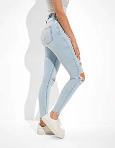 Custom Private Label Slim Jeans for Women Skinny High Waisted Blue Denim Pencil Jeans Stretch Pants Woman Pants OEM Breathable - Product Image 5