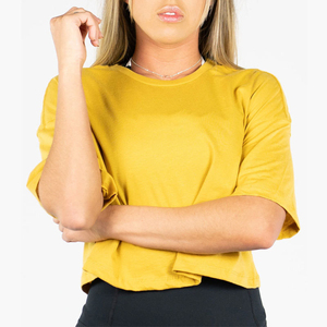 Derniers modèles de t-shirts Slim Fit pour femmes à vendre Crop vierges Tops pour femmes de toutes les couleurs et tailles - Product Image 6