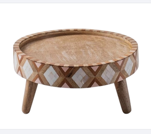 Meilleure qualité taille personnalisée incrustation d'os usage domestique Eid Ramadan fête prix de gros à la main résine Floral décoratif plateaux de service - Product Image 3