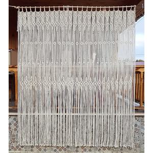 Grand rideau en macramé design, magnifique décoration murale faite à la main, rideaux et cantonnières haut de gamme - Product Image 1