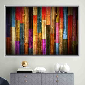 Arte en lienzo impreso moderno y vibrante: elegante decoración de pared, lienzo con marco blanco - Product Image 1