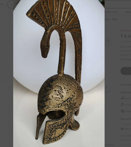 Pluma con Forma de Cabeza de Serpiente Hecha a Mano en Latón Martillado para Cosplay Griego, Espartano, Romano Antiguo, Acero Corintio - Product Image 2