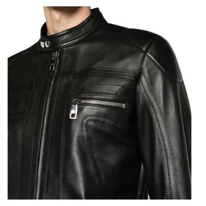Veste d'hiver en peau de mouton véritable originale pour homme, col montant, logo frontal, dernier design, OEM, haute qualité, personnalisable, élégante, imperméable - Product Image 3
