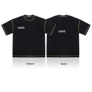 Custom Spring Summer 100% Cotton Vintage T-shirt Custom Logo Oversized <b>Tshirt</b> Men Contrast Stitching Custom Acid Wash <b>Tshirt</b> - Product Image 2