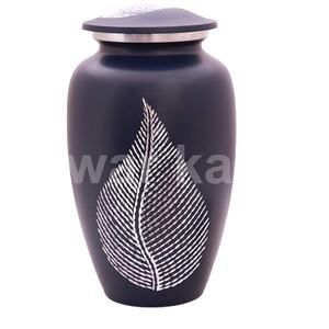 Urnas de cremación de metal de diseño clásico más vendidas Diseño de hoja de corte de diamante Urna de cremación púrpura para cenizas - Product Image 1