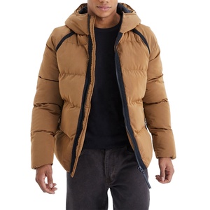 Doudoune d'extérieur pour hommes surdimensionnée légère enduite d'usine personnalisée coupe-vent imperméable à capuche hiver chaud avant vente en gros - Product Image 4