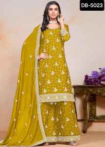 Robes pour femmes vêtements indiens pakistanais pakistanais Salwar kameez robes de soirée pour femmes broderie dentelle bordure Dupatta ensemble - Product Image 6