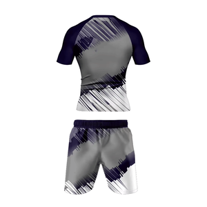 Ensemble Rash Guard et Short de Combat à Manches Courtes pour Hommes, UPF50+, Séchage Rapide, pour MMA, BJJ, Grappling - Product Image 3