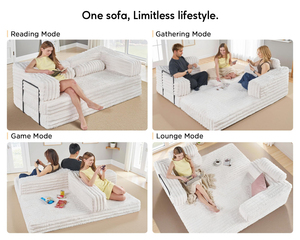 Canapé-lit convertible moderne en tissu, portable, avec emballage sous vide, idéal pour les petites chambres et l'utilisation hôtelière - Product Image 3