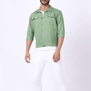 Professionally Manufactured Long Sleeve <b>Men</b> <b>Denim</b> <b>Jackets</b> / Solid Color <b>Men</b> <b>Denim</b> <b>Jacket</b> for Sale - Product Image 4