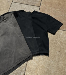 เสื้อยืดผู้ชายผ้าฝ้าย 100% ทรงปกติ สไตล์ลำลอง ลวดลายตัวอักษร ย้อมสีแบบสเปรย์ ฉีกขาด สไตล์ฮิปฮอป น้ำหนัก 280 กรัม ล้างสีแบบ Acid Wash - Product Image 3