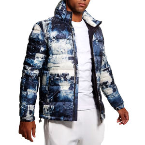 Chaqueta de invierno para hombre con estampado personalizado de alta calidad 2025, abrigos acolchados, cortavientos con cremallera, ropa de burbujas, logotipo acolchado fabricado - Product Image 1